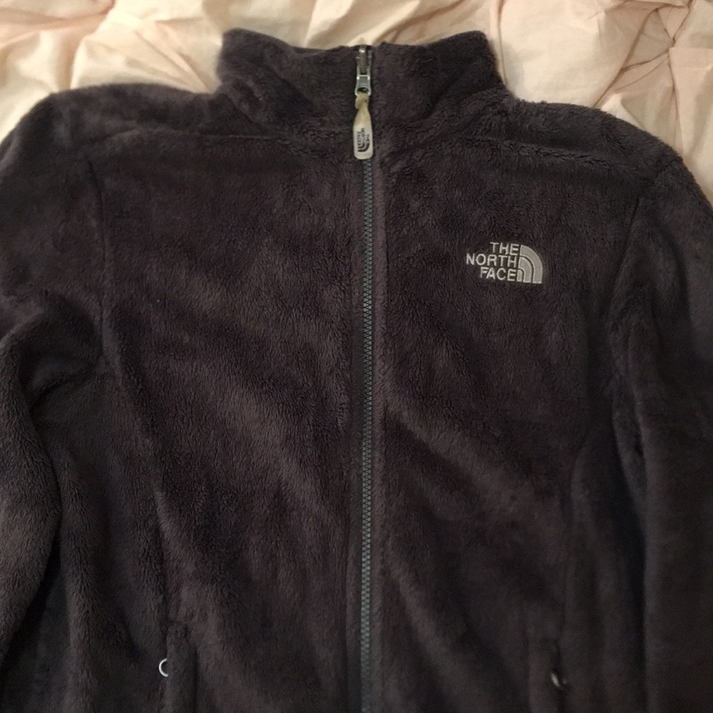 Women’s gray fuzzy Northface